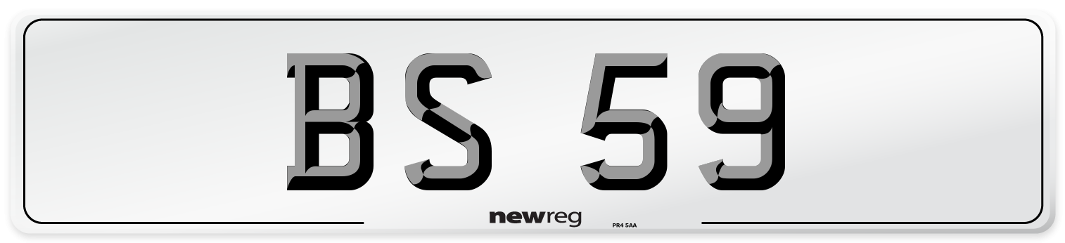 BS 59 Number Plate from New Reg